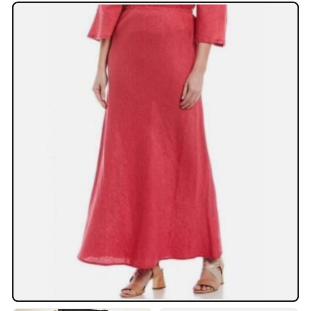 Bryn Walker 100% Linen Long Bias Skirt Freesia holiday fall casual clasic NWT
